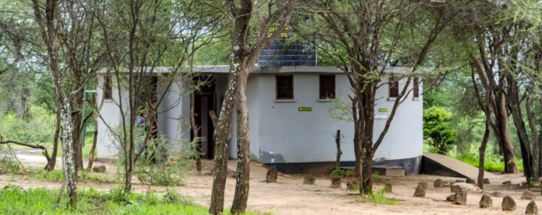 restroom on safari in tanzania